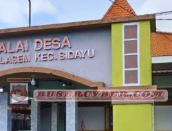 PARAH..Kantor Desa Lasem Kecamatan Sidayu, Kabupaten Gresik Nampak Sepi Tidak Ada Pelayanan Publik Disaat Jam Kerja.